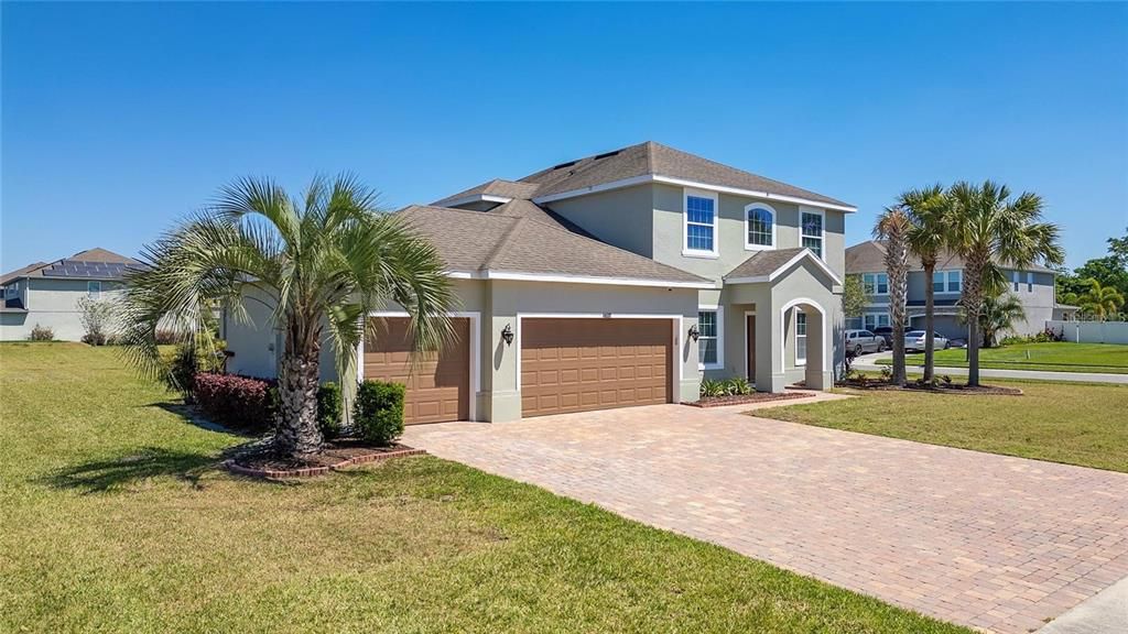 Attached, Backyard, Exterior, Facade, Mediterranean