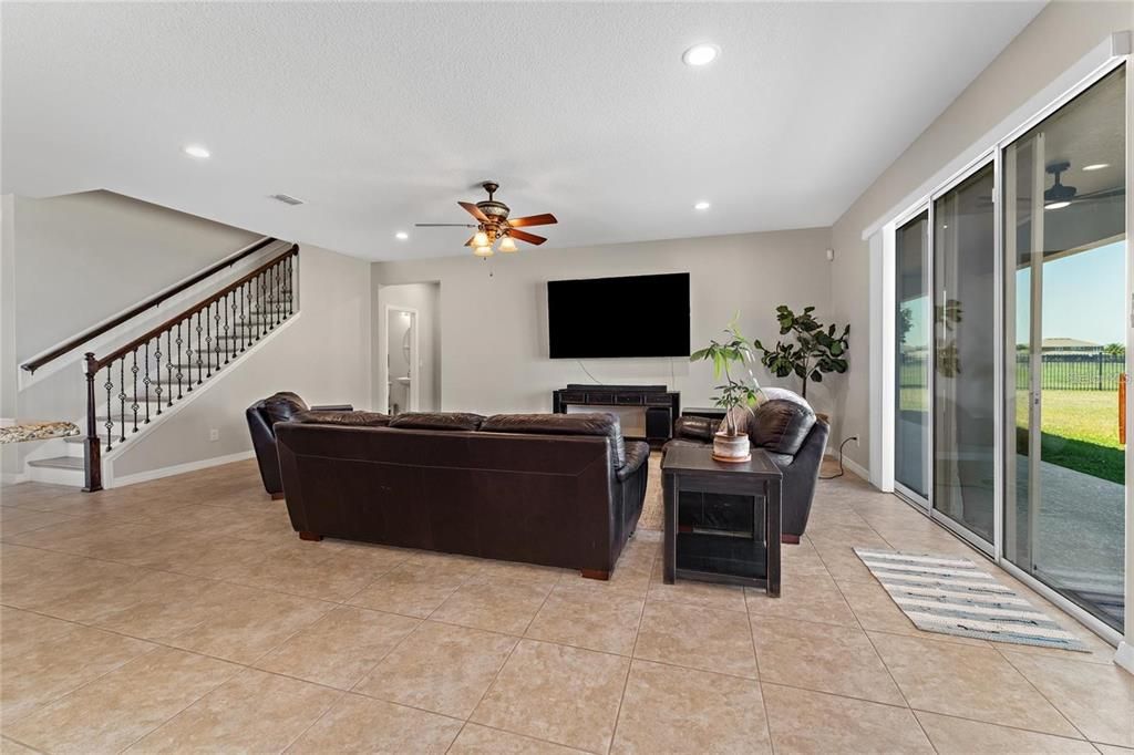 Interior, Living room, Recessed Lighting