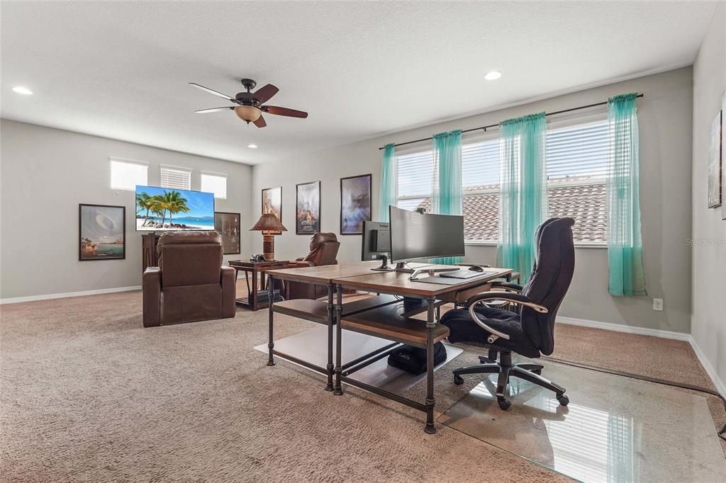 Home Office, Interior, Recessed Lighting