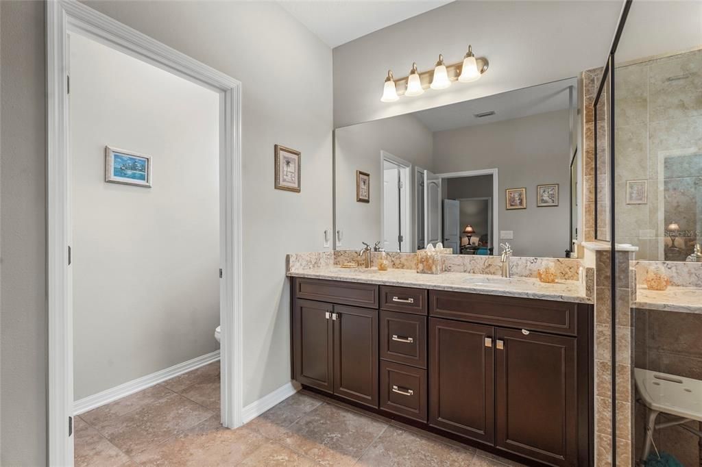 Bathroom, Dual Sink Vanities, Glass Shower, Interior