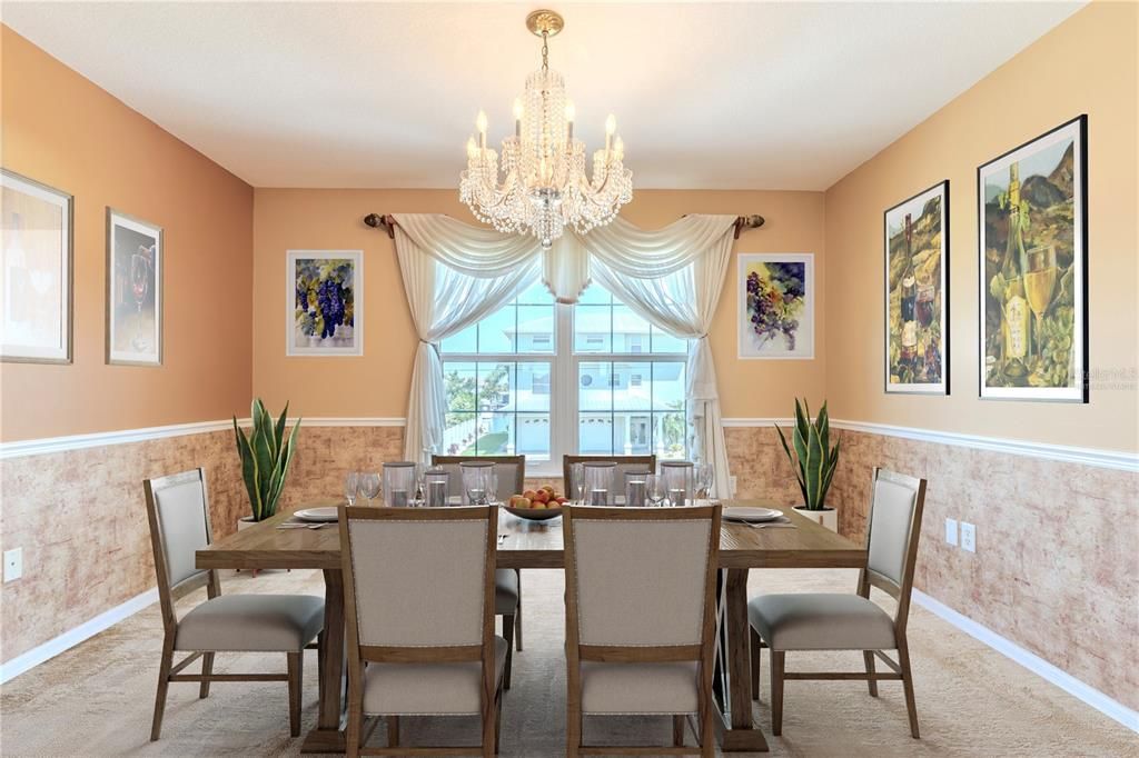 Chandelier, Dining room, Interior
