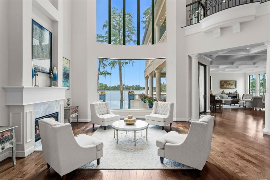Fireplace, Interior, Living room, Water, Wood Texture Flooring