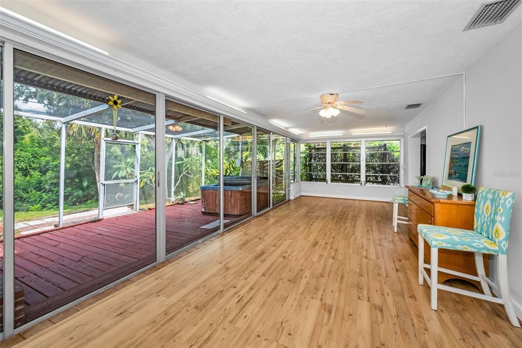 Interior, Sun Room, Wood Texture Flooring