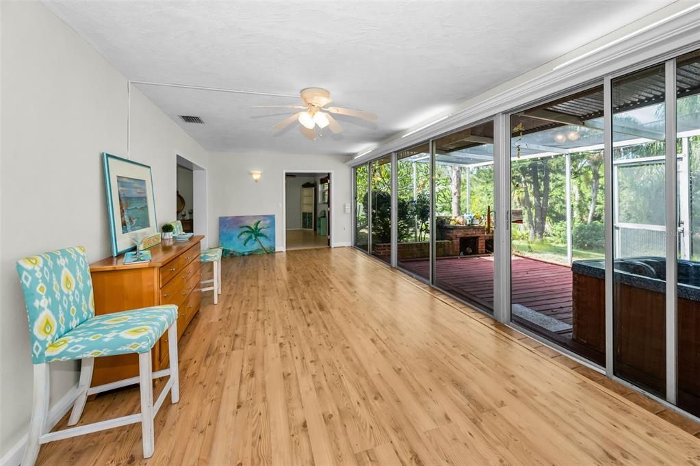 Interior, Sun Room, Wood Texture Flooring