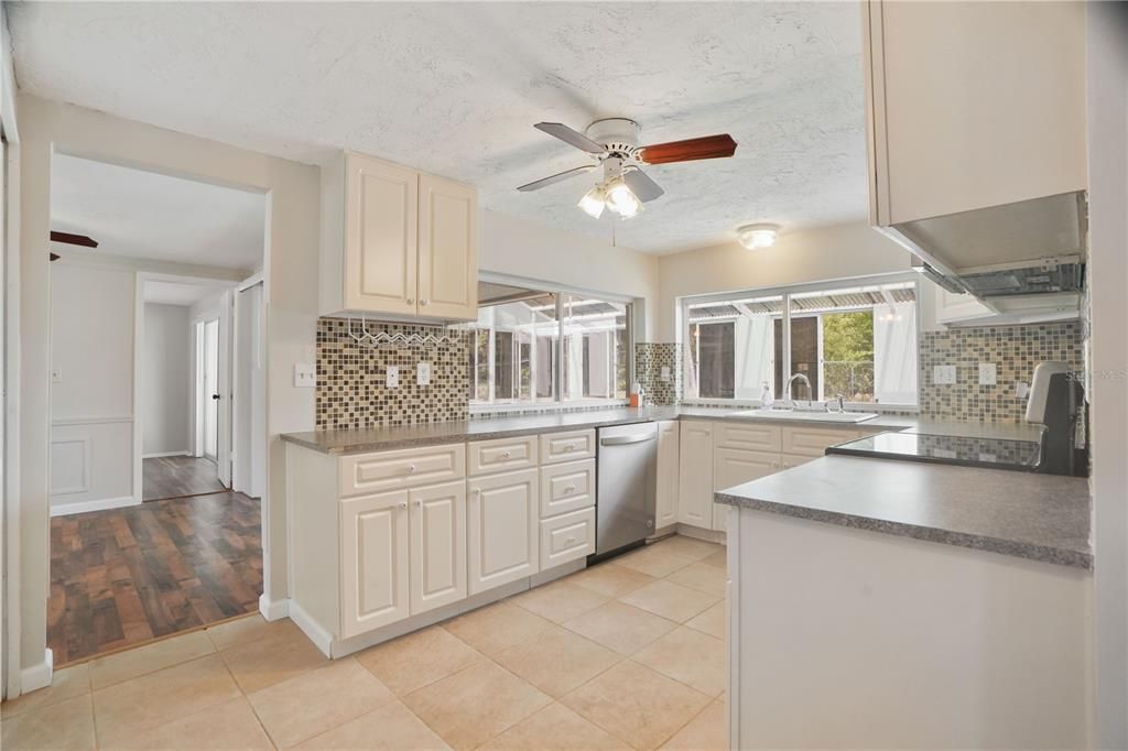 Interior, Kitchen, Wood Texture Flooring