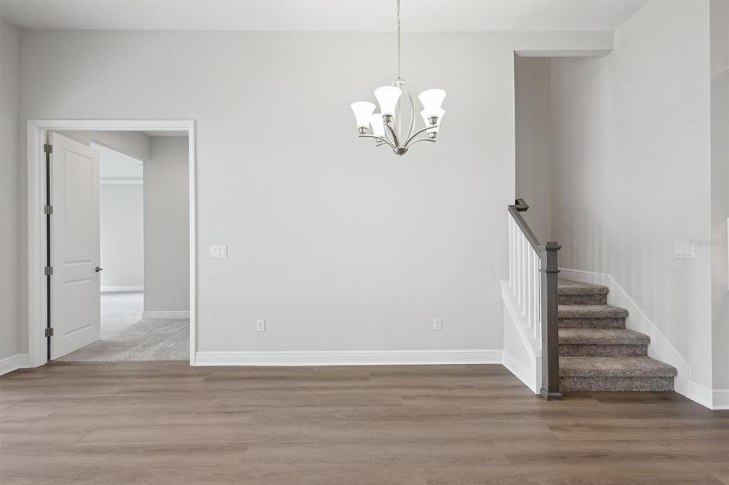 Chandelier, Empty room, Interior, Wood Texture Flooring