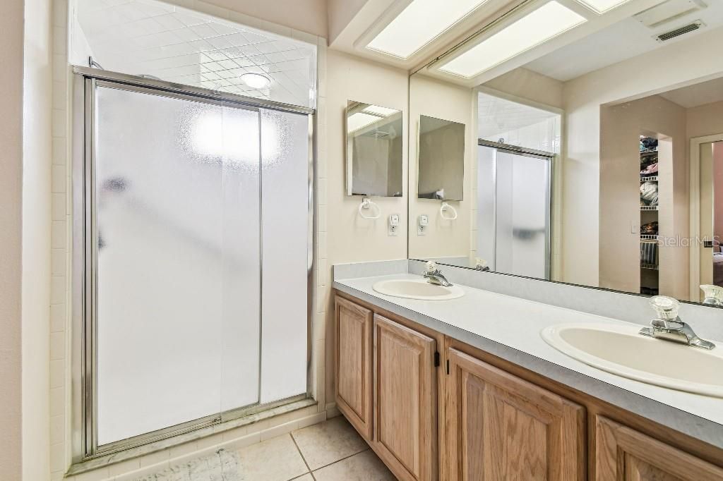 Bathroom, Dual Sink Vanities, Glass Shower, Interior