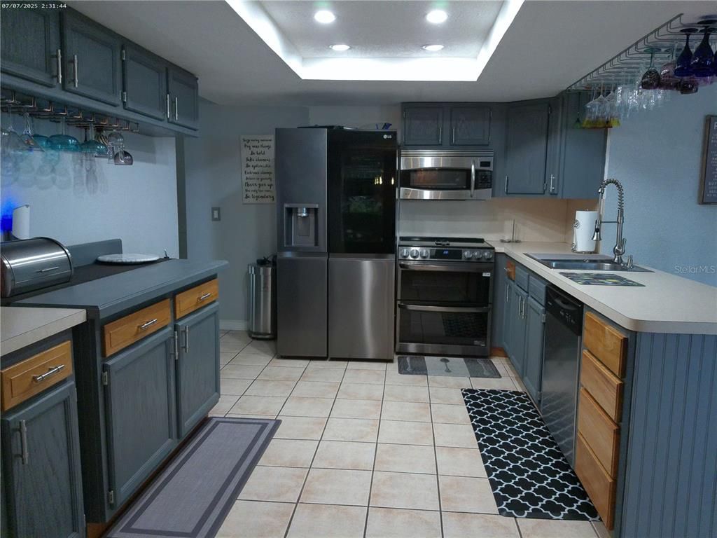 Interior, Kitchen, Recessed Lighting, Stainless Steel Appliances