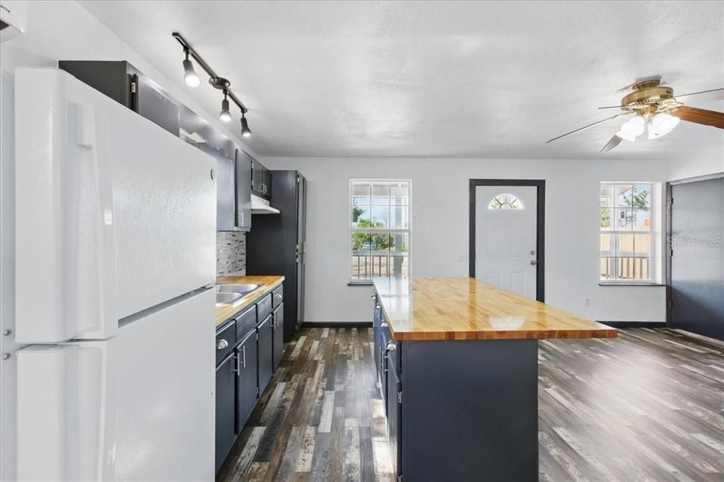 Interior, Kitchen, Wood Texture Flooring