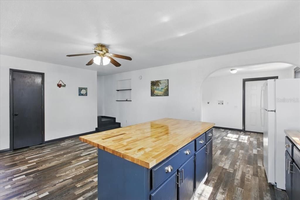 Interior, Kitchen, Wood Texture Flooring