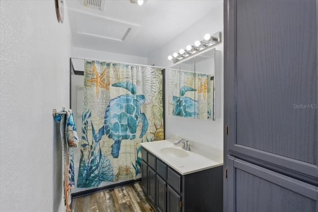 Bathroom, Interior, Wood Texture Flooring