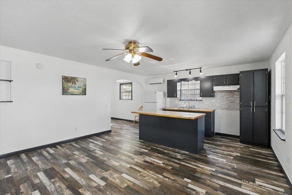 Interior, Kitchen, Wood Texture Flooring