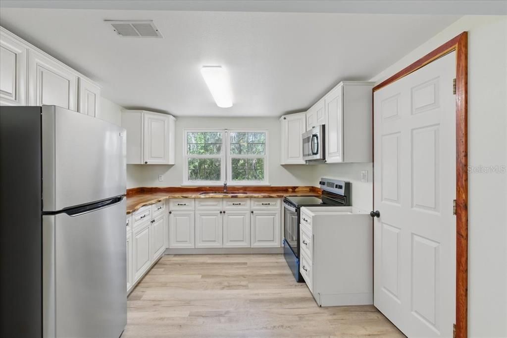 Interior, Kitchen, Wood Texture Flooring