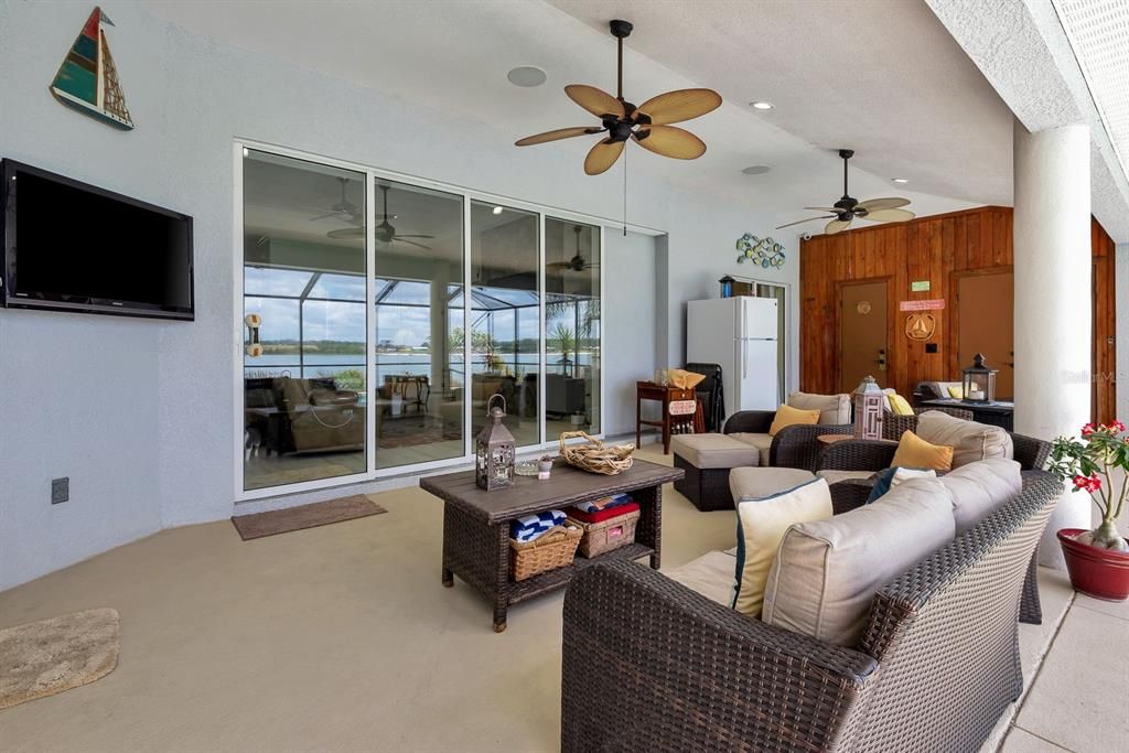 Interior, Living room, Recessed Lighting, Wooden Walls