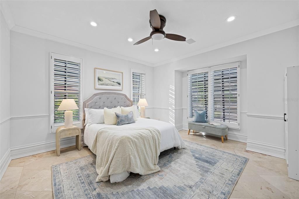 Bedroom, Interior, Recessed Lighting
