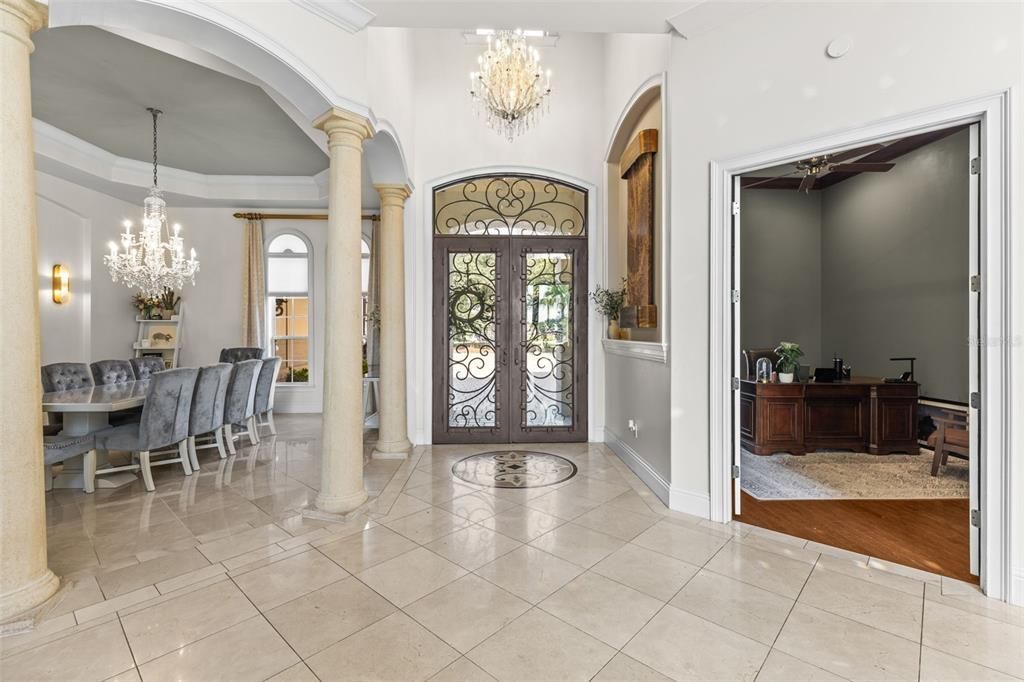 Chandelier, Dining room, Interior, Wood Texture Flooring
