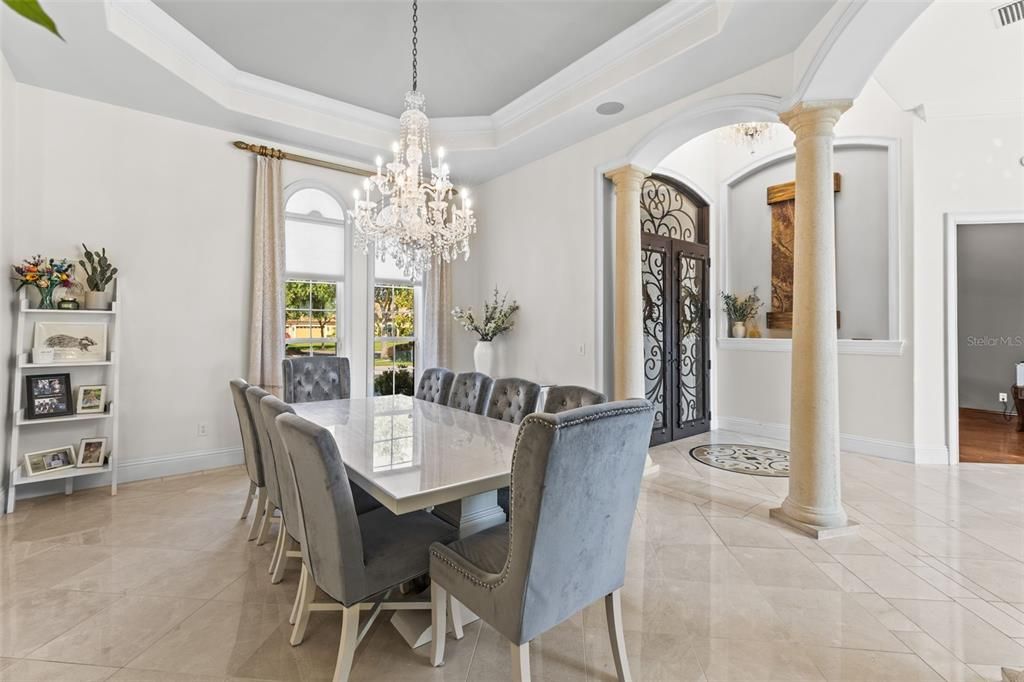 Chandelier, Dining room, Interior