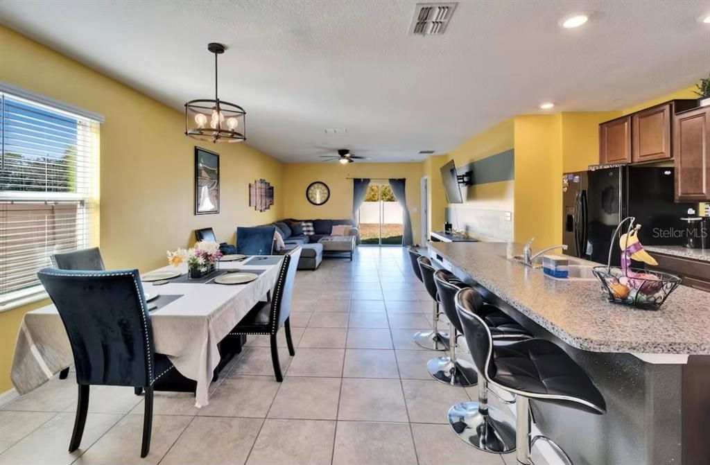 Dining room, Interior, Kitchen, Pendant Lights, Recessed Lighting