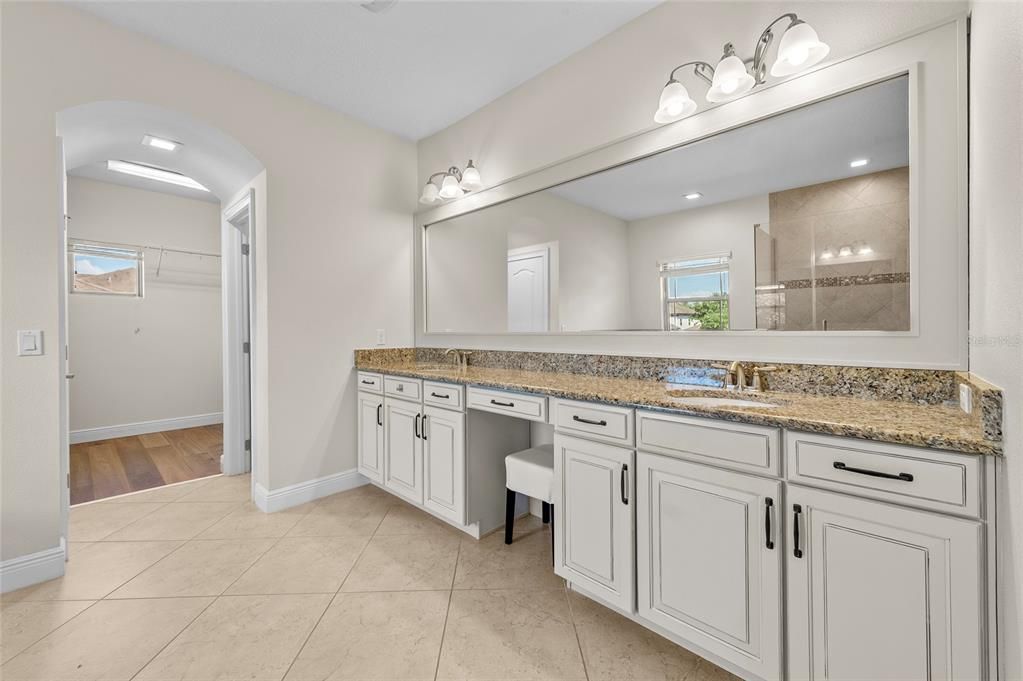Bathroom, Dual Sink Vanities, Interior, Wood Texture Flooring