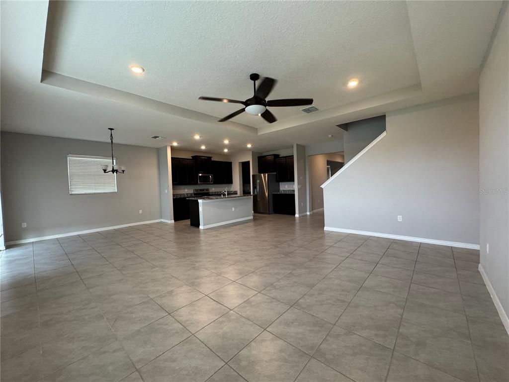 Empty room, Interior, Kitchen, Recessed Lighting