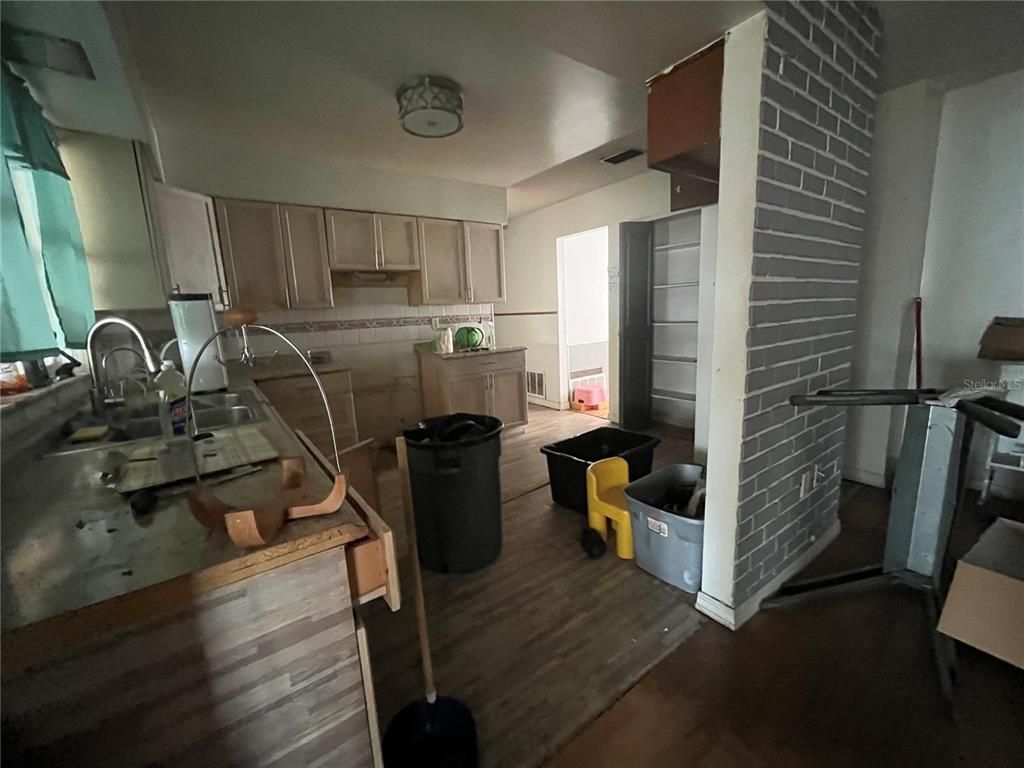 Interior, Kitchen, Wood Texture Flooring