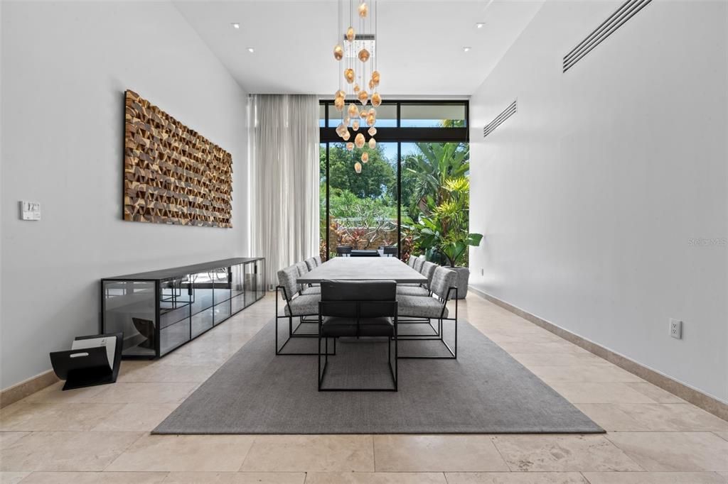 Dining room, Interior, Pendant Lights, Recessed Lighting