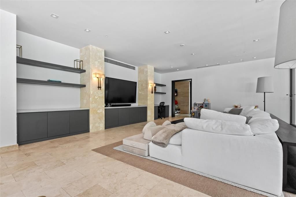 Interior, Living room, Recessed Lighting