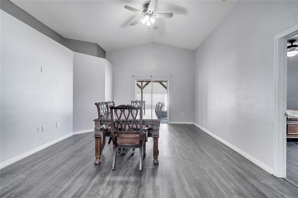Dining room, Interior, Wood Texture Flooring
