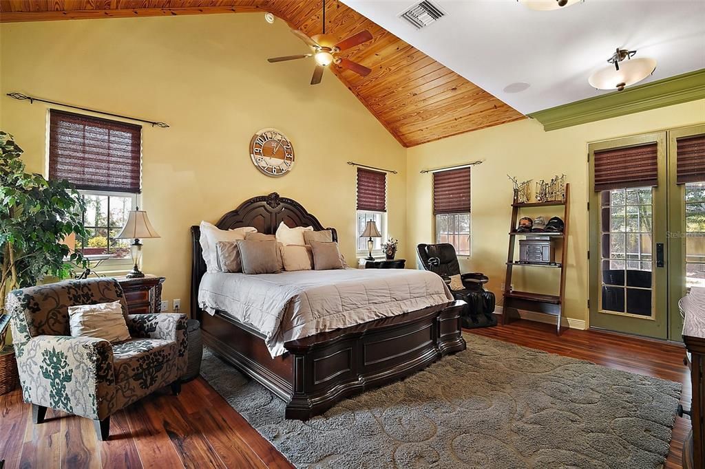 Bedroom, Interior, Wooden Ceilings, Wood Texture Flooring