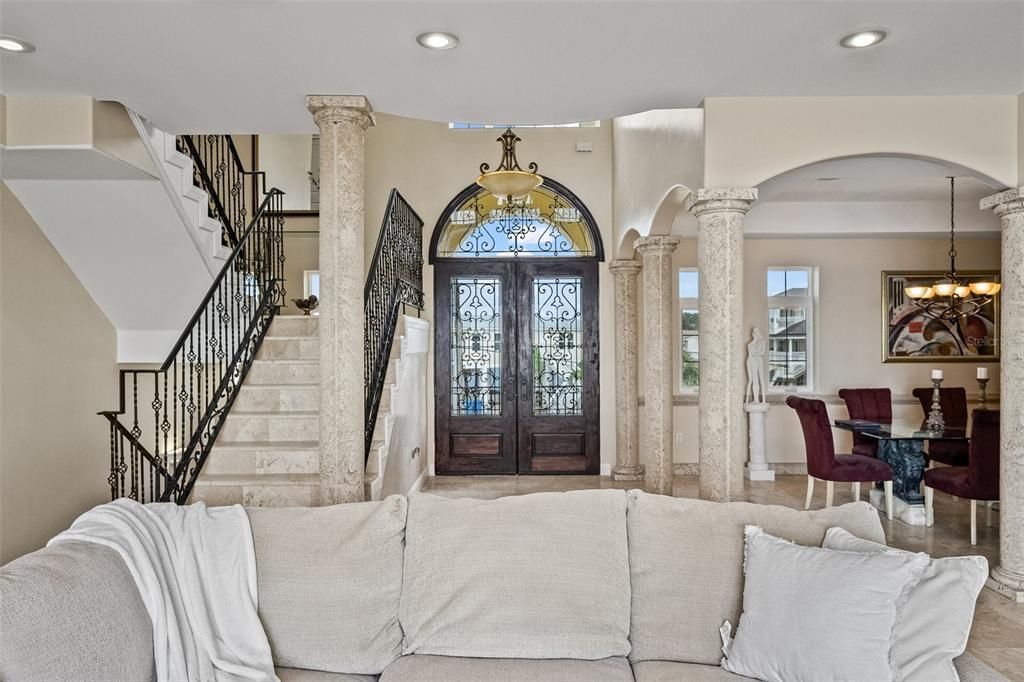 Chandelier, Dining room, Interior, Recessed Lighting