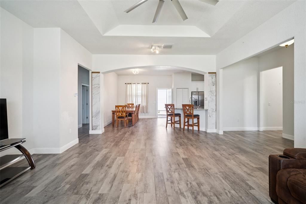 Dining room, Interior, Kitchen, Wood Texture Flooring