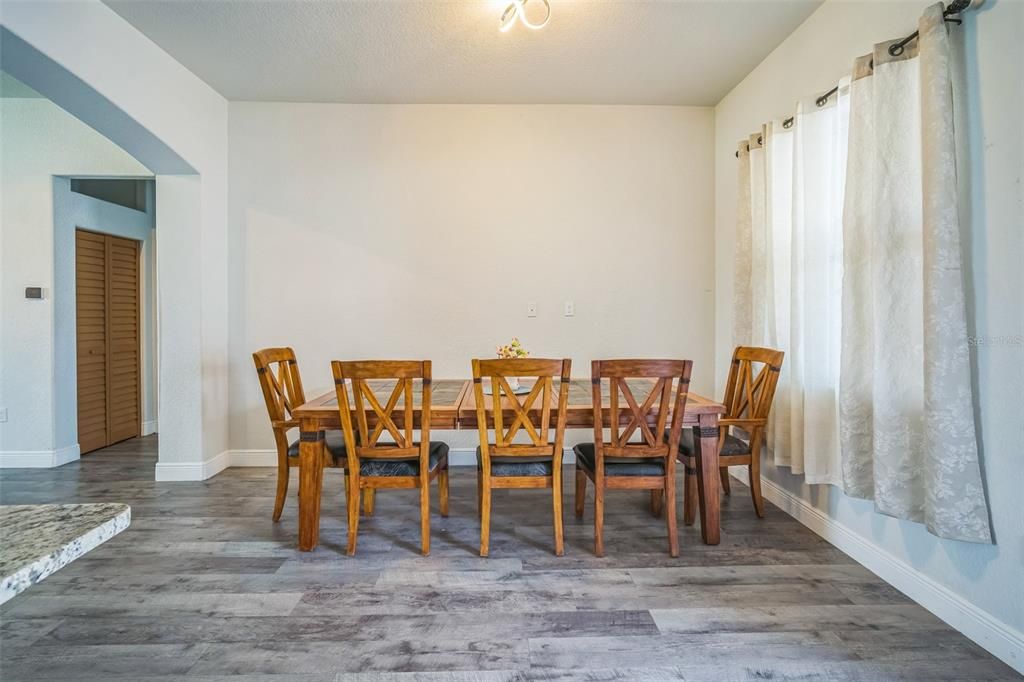 Dining room, Interior, Wood Texture Flooring
