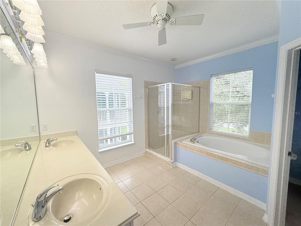 Bathroom, Dual Sink Vanities, Glass Shower, Interior