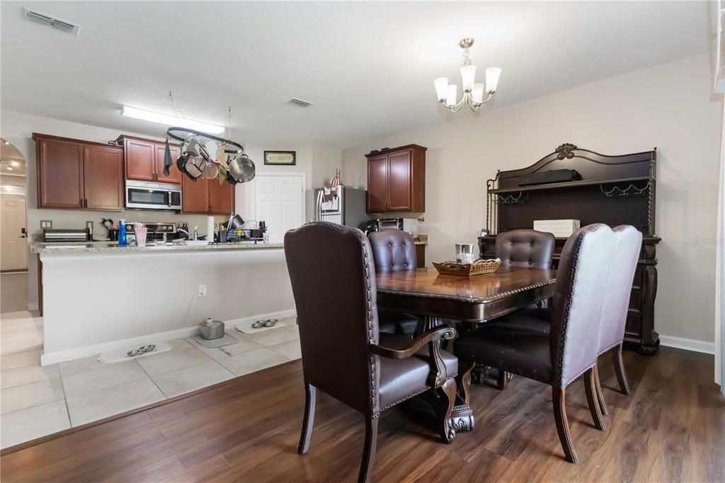 Chandelier, Dining room, Interior, Kitchen, Wood Texture Flooring