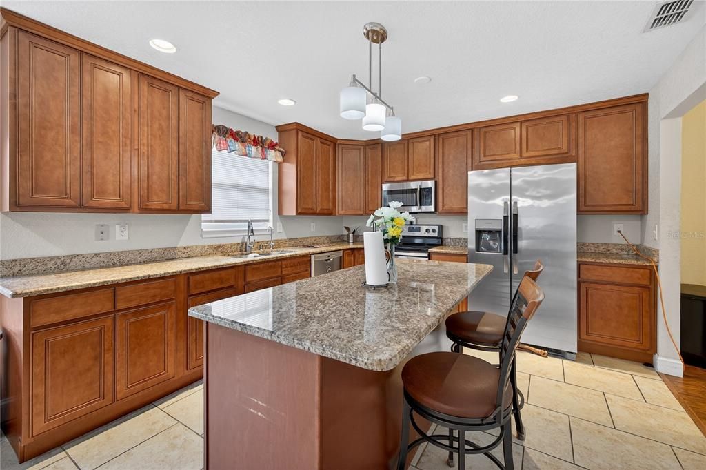 Interior, Kitchen, Pendant Lights, Recessed Lighting, Stainless Steel Appliances