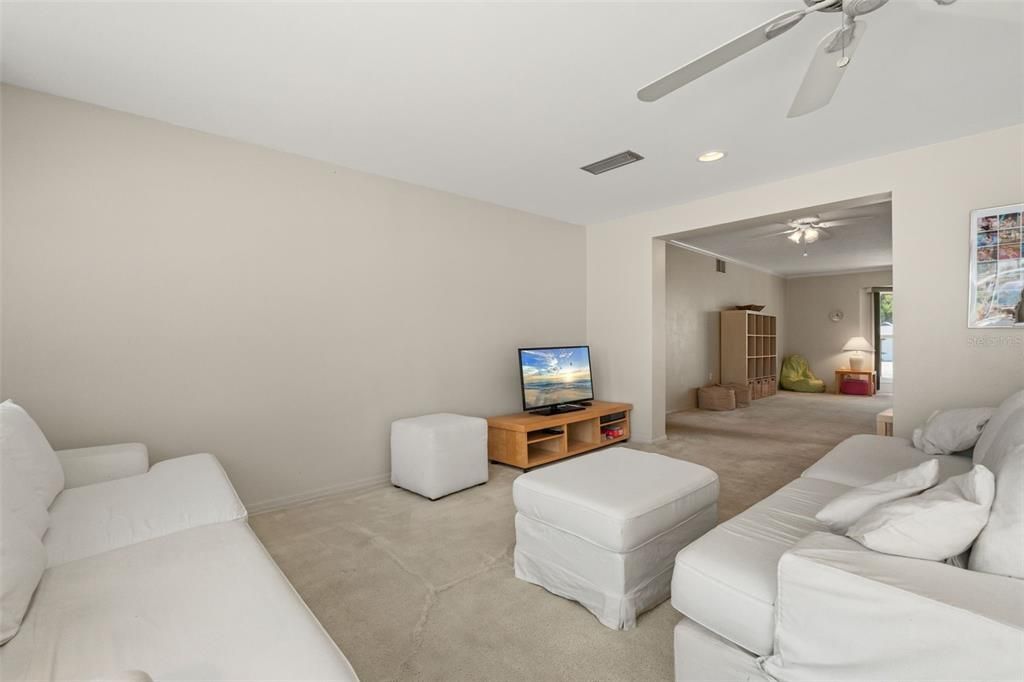Interior, Living room, Recessed Lighting