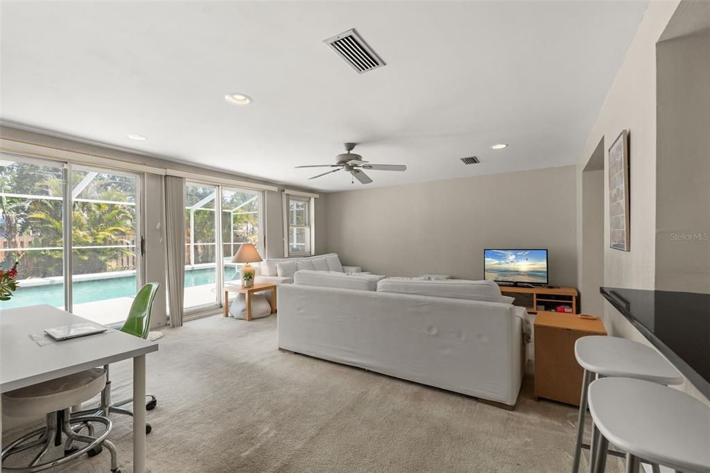 Home Office, Interior, Living room, Recessed Lighting