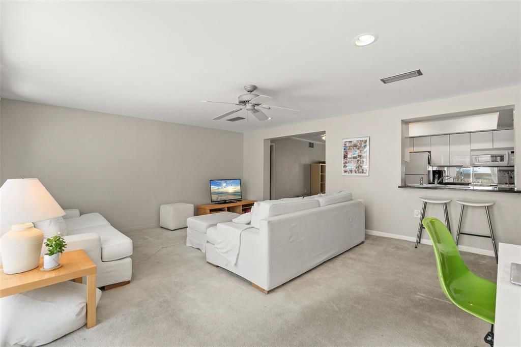 Interior, Kitchen, Living room, Recessed Lighting, Stainless Steel Appliances