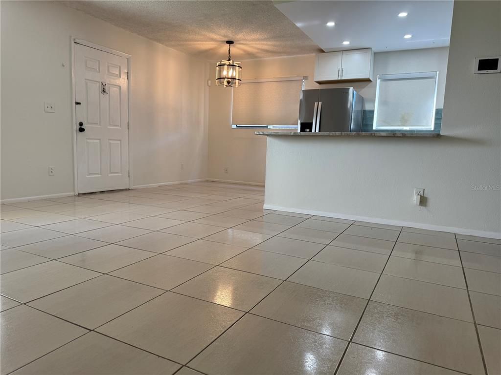 Empty room, Interior, Kitchen, Pendant Lights, Recessed Lighting