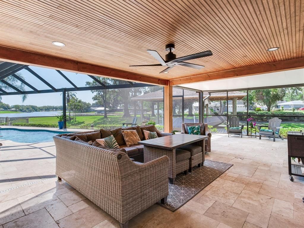 Glass Ceilings, Interior, Living room, Pool, Recessed Lighting, Sun Room