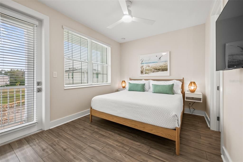 Bedroom, Interior, Wood Texture Flooring