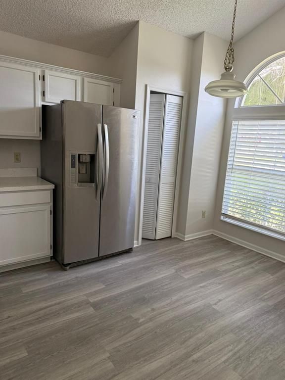 Interior, Kitchen, Pendant Lights, Stainless Steel Appliances, Wood Texture Flooring