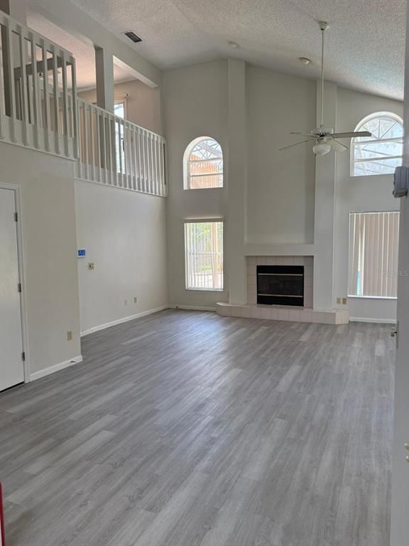 Fireplace, Interior, Wood Texture Flooring