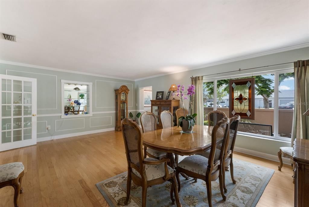 Dining room, Interior, Wood Texture Flooring