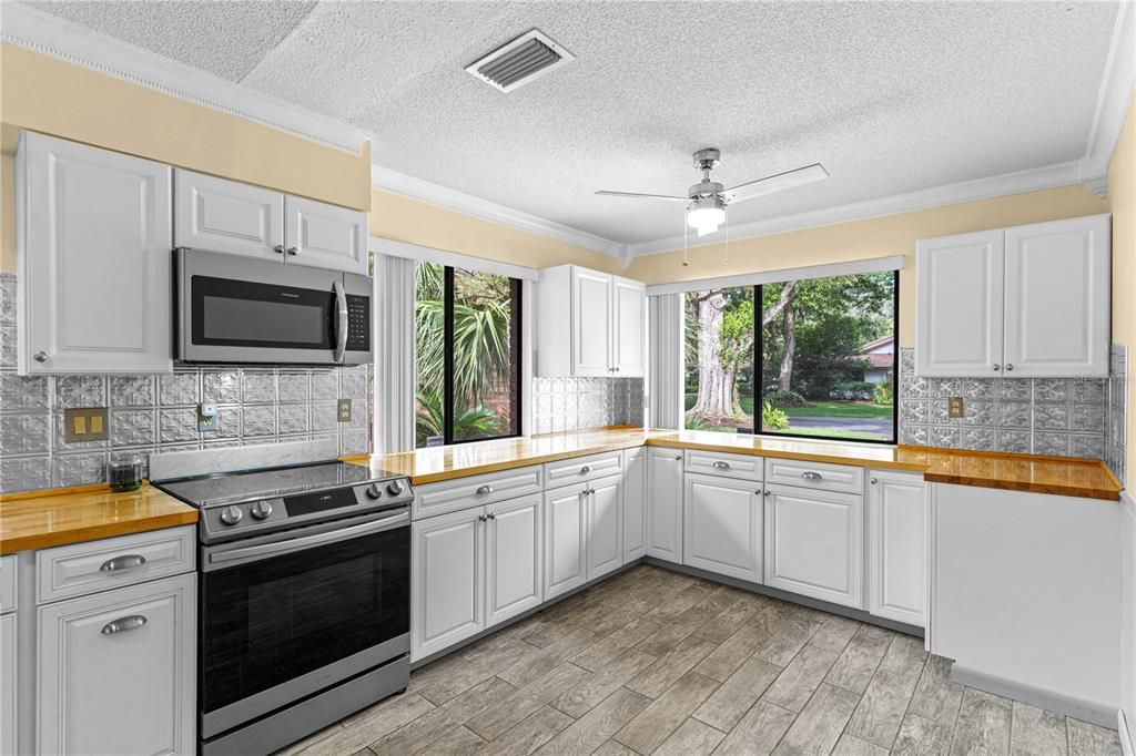 Interior, Kitchen, Wood Texture Flooring
