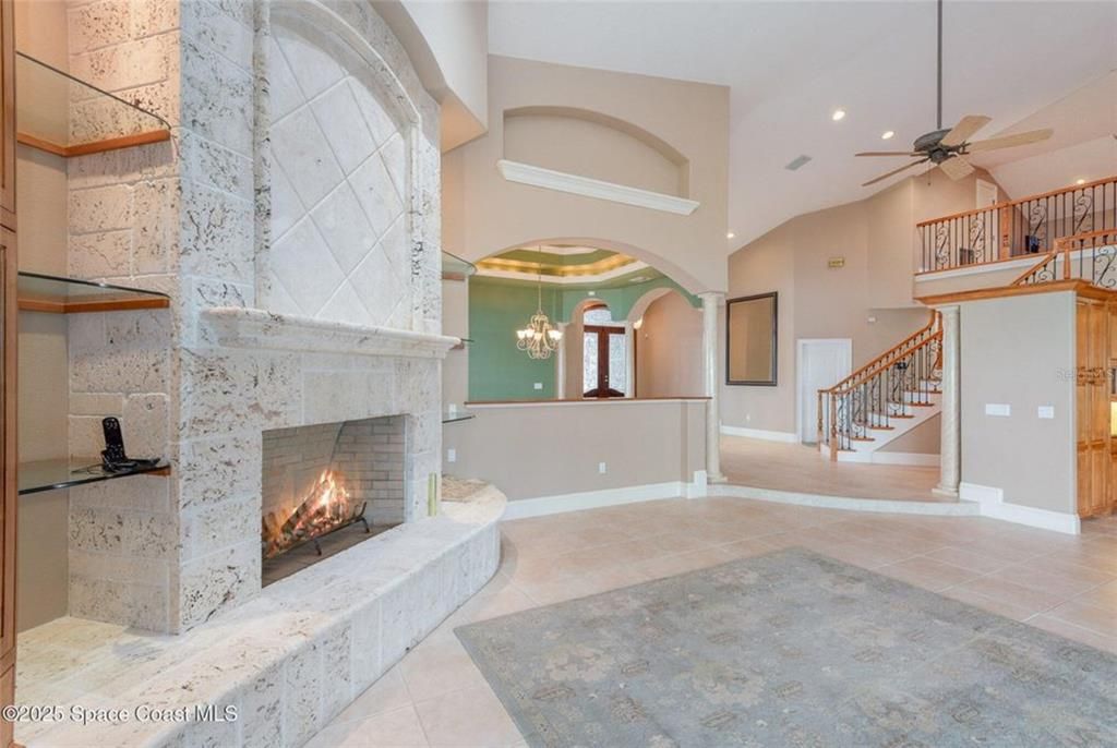 Fireplace, Interior, Recessed Lighting
