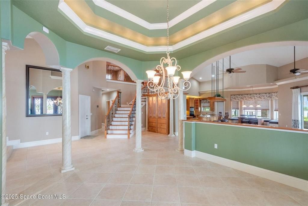Chandelier, Interior, Kitchen, Recessed Lighting