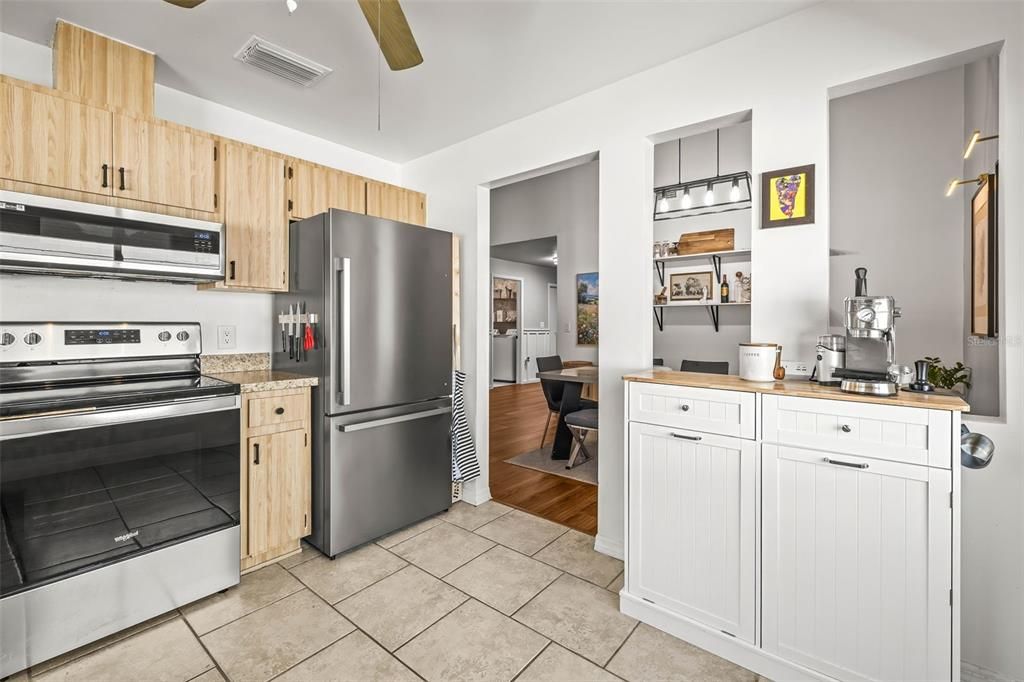Interior, Kitchen, Wood Texture Flooring