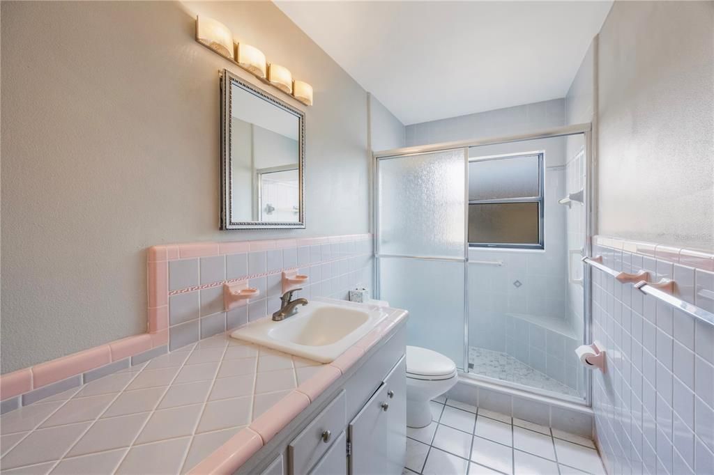 Bathroom, Glass Shower, Interior, Tile Countertops