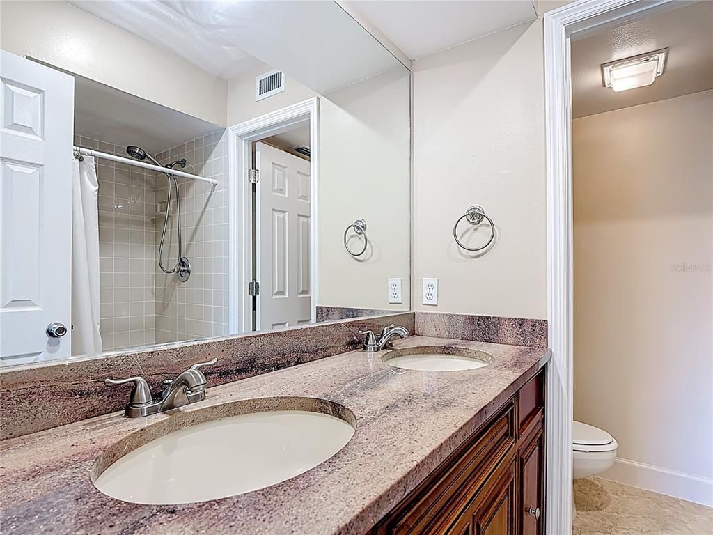 Bathroom, Dual Sink Vanities, Glass Shower, Interior